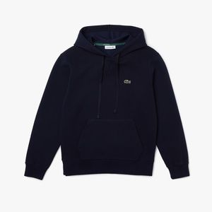 Lacoste Loose Fit Cotton Blend Hoodie